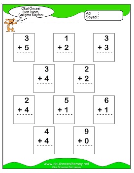 İşlemler yaprak test